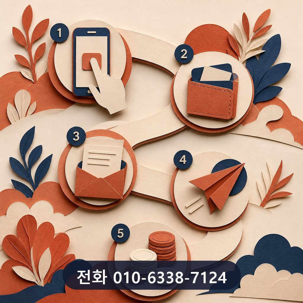 카드 현금 서비스 진행 절차 이미지